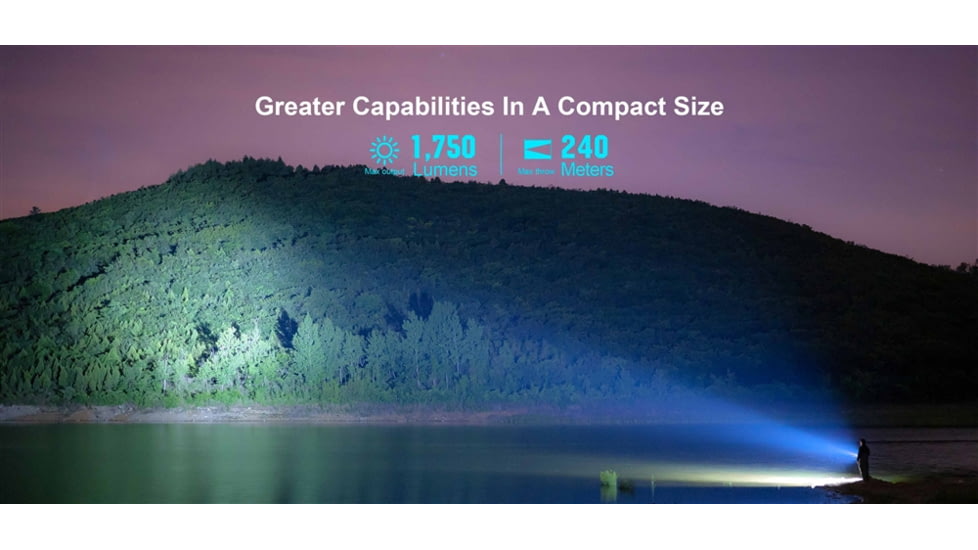 Olight Warrior Mini 3 LED Rechargeable EDC Flashlight, 1750 Lumen, Black, FL-OL-WARMINI3-BK