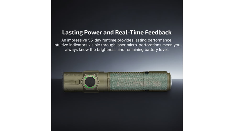 Olight Warrior Ultra 21700 Lithium Ion 2500 Lumens LED Tactical Flashlight, OD Green, WARRIORULTRAOG