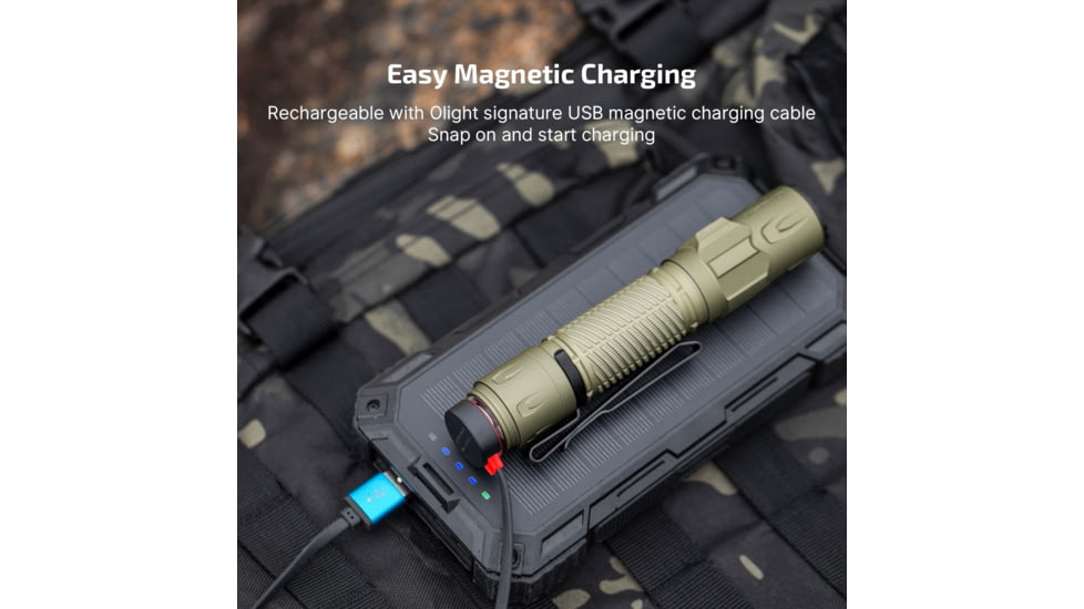 Olight Warrior Ultra 21700 Lithium Ion 2500 Lumens LED Tactical Flashlight, OD Green, WARRIORULTRAOG