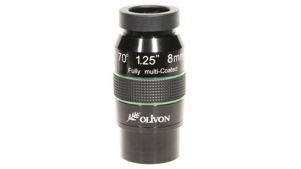 Olivon Wide-Angle 70 deg  8mm 2in or 1.25in Eyepiece, Black, Small OLIVLX8-US