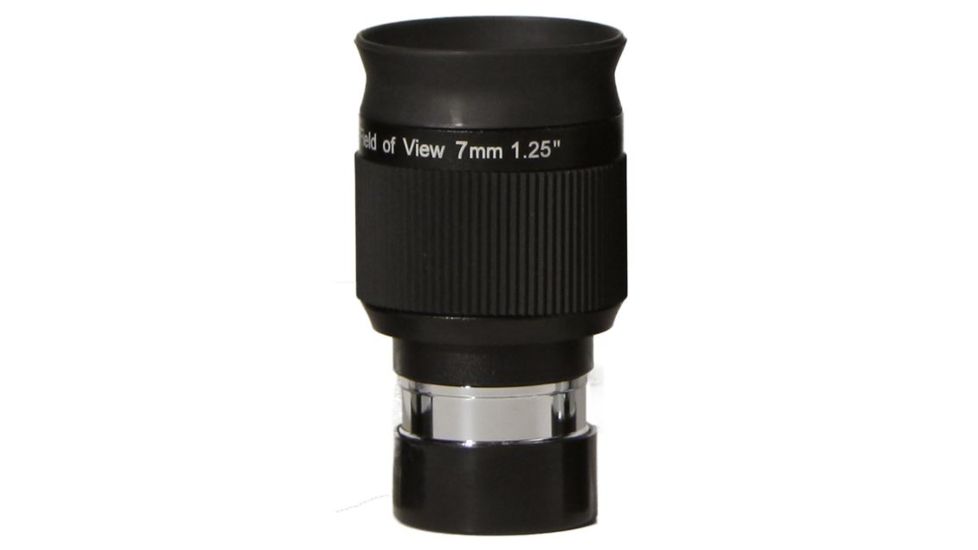 Olivon Wide-Angle Plossl 58 deg  HD 7mm 1.25in Eyepiece, Black, Small OLIV758-US