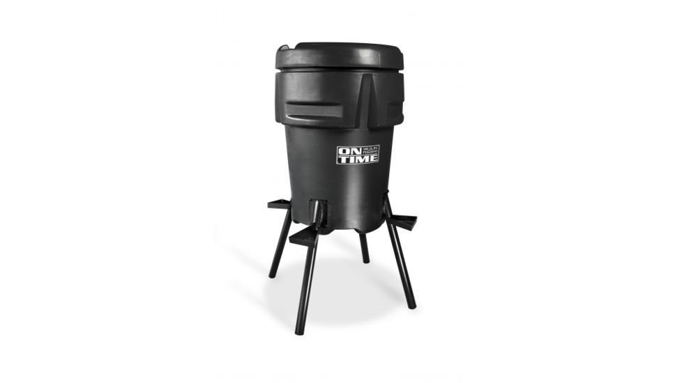 On Time Wildlife Feeders Buckeye Gravity Feeder, 600 Lb, Black 71546