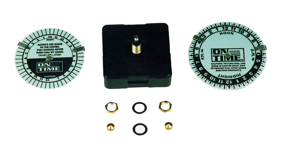 On Time Wildlife Feeders Clock w/ Dial And Clips, Black 00204