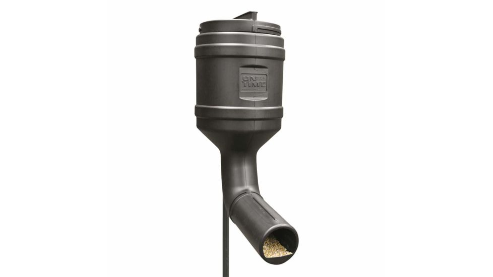 On Time Wildlife Feeders T Post Gravity Feeder, 80 Lb, Black, 71800