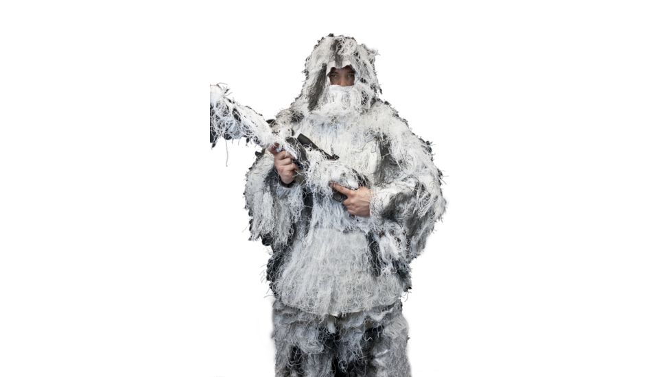 OPMOD Ghillie Suit Snow Camo, M/L -  Chest 42-48&quot;, Waist 32-38&quot; SV_OPMOD_GGHST_SNOW_001