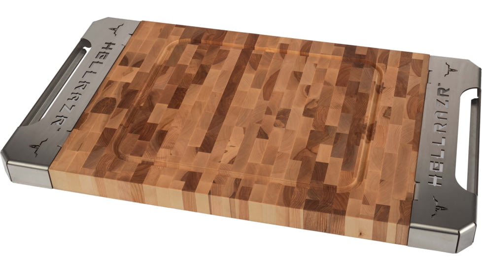 OPMOD HellRazr Hardwood Cuttin Board With Handles, 32 x 18 x 2 in, BUTCH-H0001-0