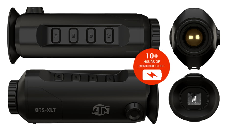 ATN OPMOD OTS XLT 2.5-10x25mm Thermal Monocular, 16x120 Pixels, Black, TIMNOXL125XOP