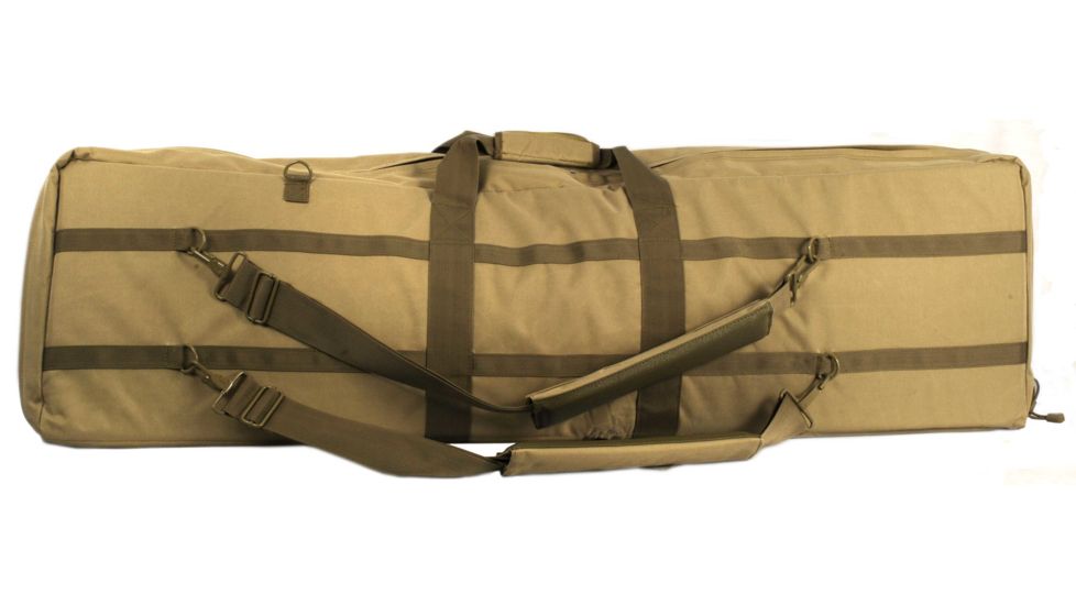 OPMOD Double Rifle Case Drag Bag Shooters Mat Tan Back