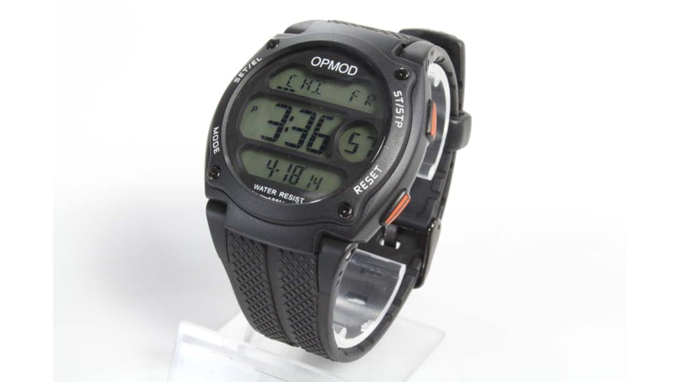OPMOD T.E.W. 1.0 Tactical Everyday Watch, Black Case/Black Ring/Black Strap, 44mm CS007A