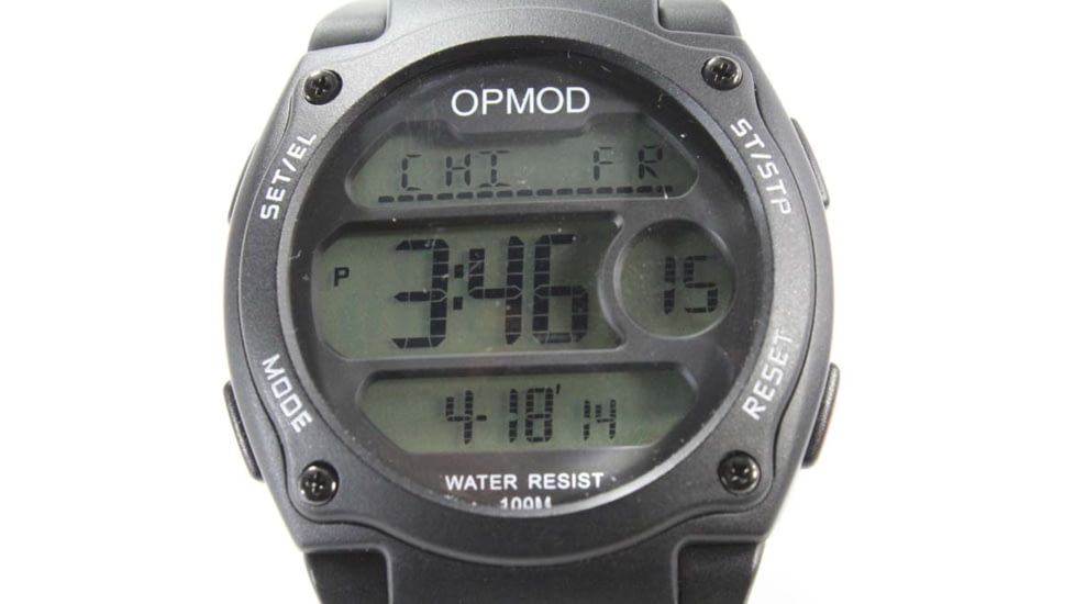 OPMOD T.E.W. 1.0 Tactical Everyday Watch, Black Case/Black Ring/Black Strap, 44mm CS007A