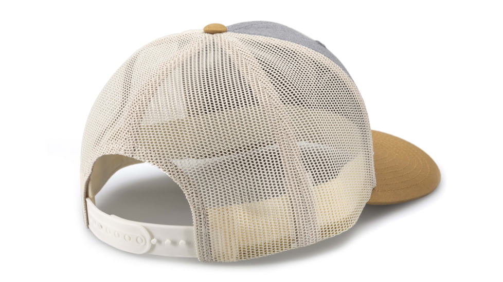 OPMOD Trucker Hat Embroidered Patch, Heather Grey/Birch/Biscuit, OPMHea Greiscuit-Heath/Bi