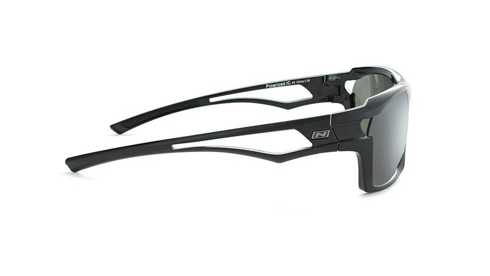 Optic Nerve Cassette Polarized Sunglasses, Two-Tone Black Frame, Lens 2 Sets- Polarized Smoke w/Silver Flash, Copper 21823