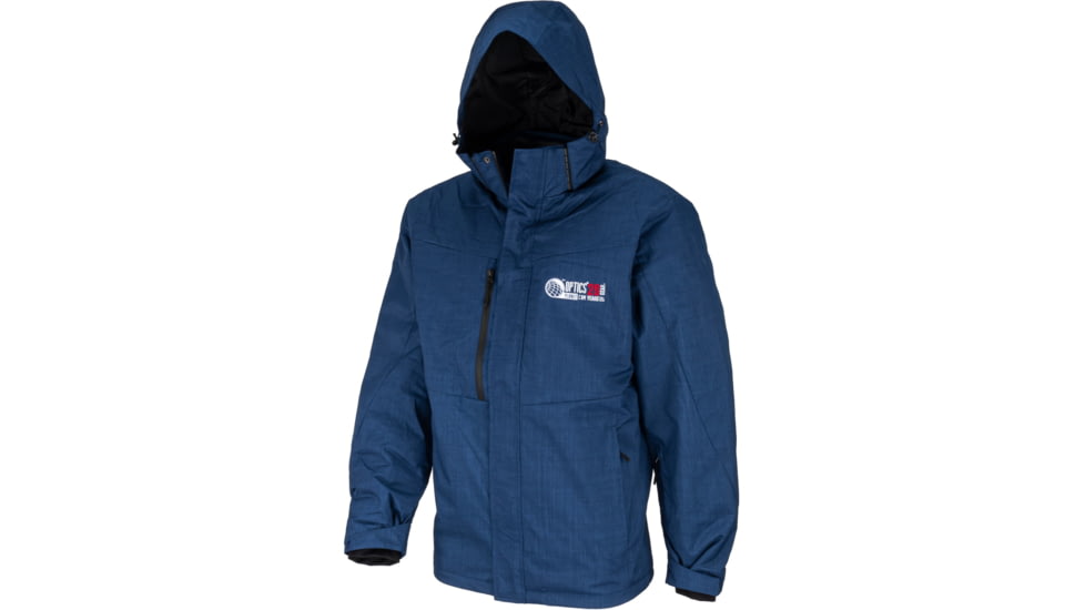 OpticsPlanet Exclusive OpticsPlanet 20th Anniversary Thermal Parka - Mens, Heather blue, Small, OP-PARKA-HB-S