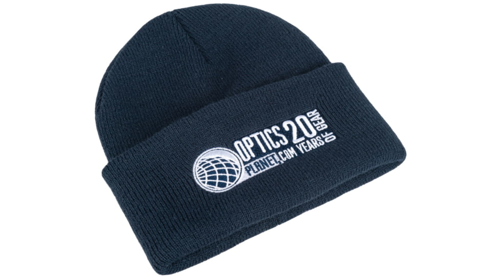 OpticsPlanet Exclusive OpticsPlanet Limited Edition 20th Anniversary Beanie, Navy Blue, OSFA, OPBEANIE20
