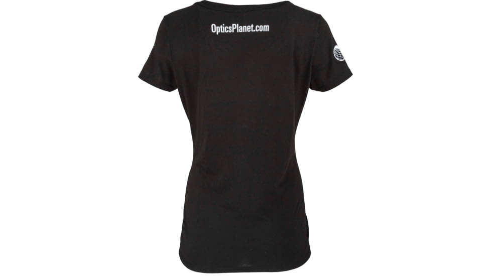 OpticsPlanet Ukraine/US Flag Short Sleeve T-Shirt - Women's, Small, Black, OP-UKRAINE-US-T-Shirt-Black-Small-Women's-Black-Small-Women's