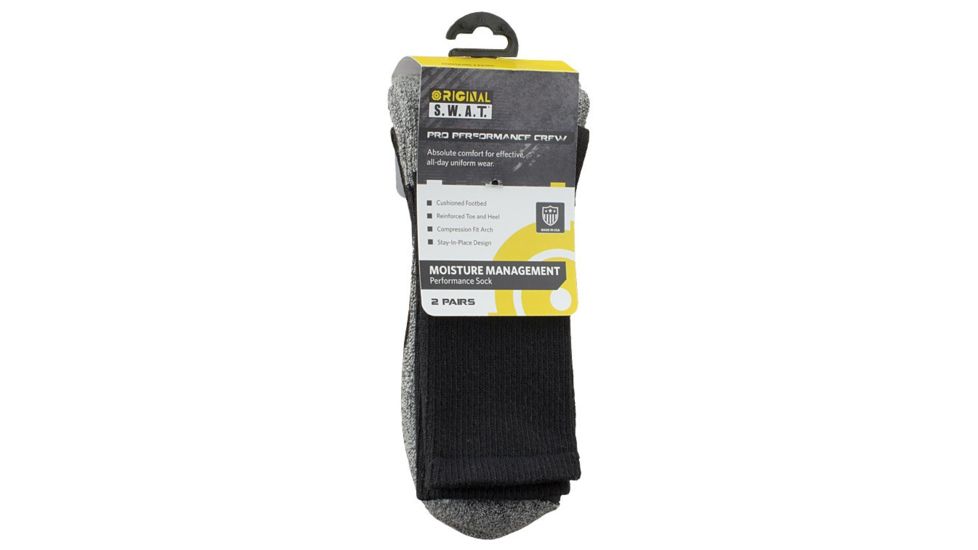 Pro Performance Crew, Grey/Black, Medium