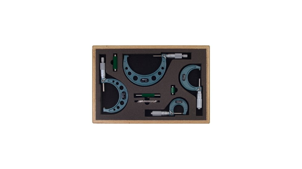 Mitutoyo America 0-4in Micrometer Setw/3 Standa 504-103-930, Unit PK