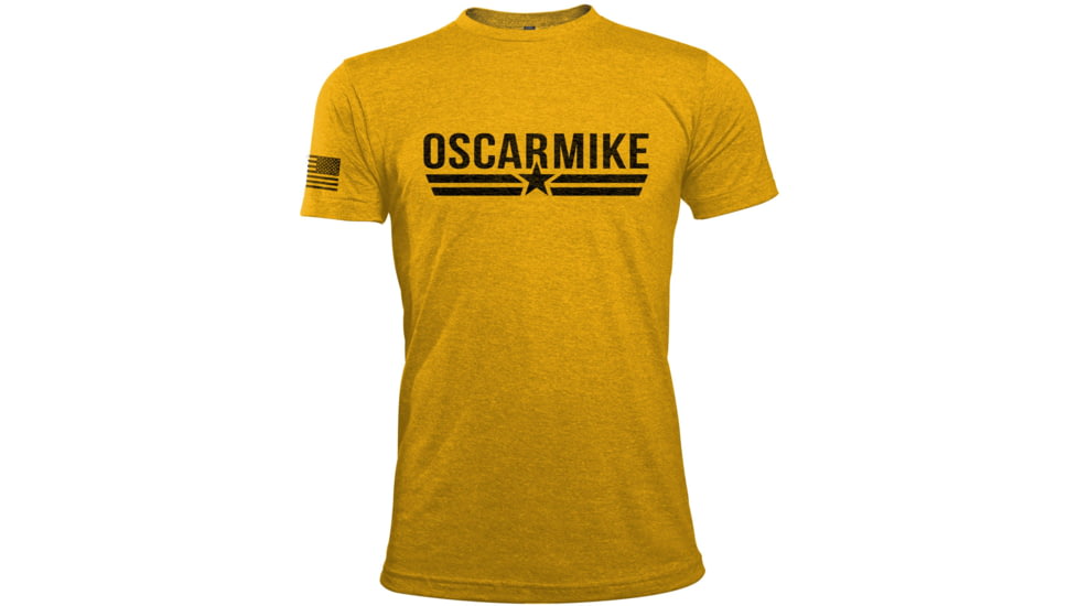 Oscar Mike OM Logo Tee - Mens T-Shirts, Heritage Gold, 2XL, M-OM-GOLD-01-0497-XXL