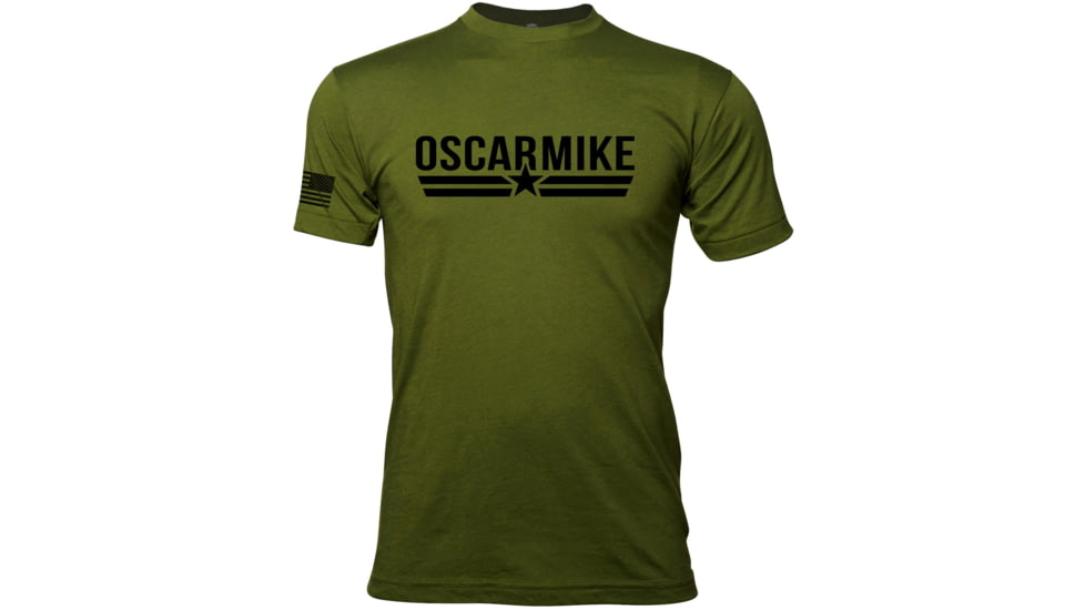 Oscar Mike OM Logo Tee - Mens T-Shirts, Olive, XL, M-OM-ODG-01-0177-XL