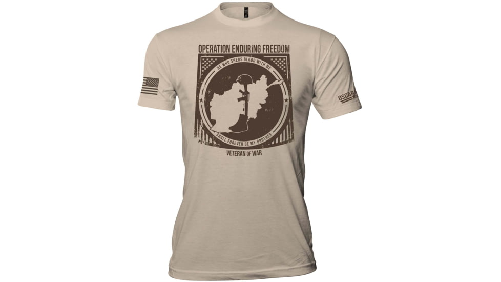 Oscar Mike Operation Enduring Freedom T-Shirt - Mens, Sand, XXL, M-OM-SAND-01-0357-XXL