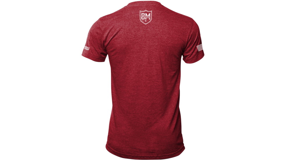 Oscar Mike Support Local Tee - Mens T-Shirts, Heather Red, L, M-OM-RED-01-0218-L
