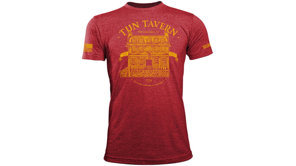Oscar Mike Tun Tavern Tee - Mens T-Shirts, Heather Red, M, M-OM-HTRRED-01-0202-M