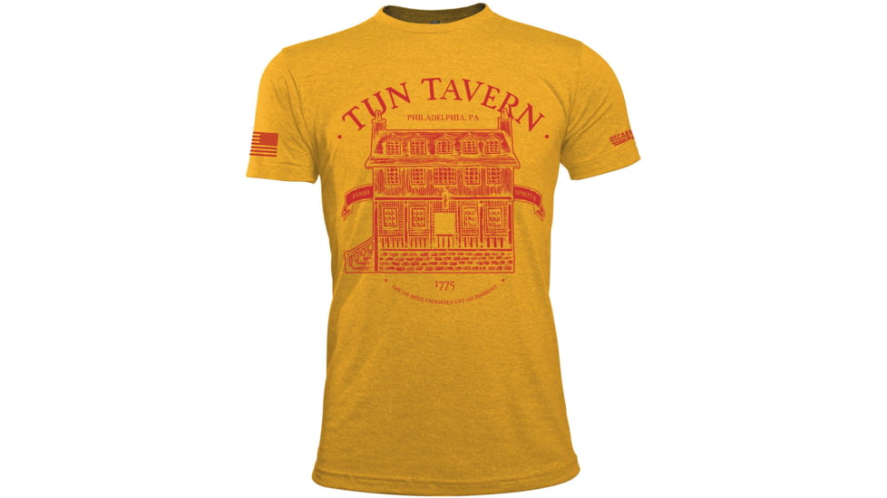 Oscar Mike Tun Tavern Tee - Mens T-Shirts, Heathered Gold, XL, M-OM-GOLD-01-0431-XL