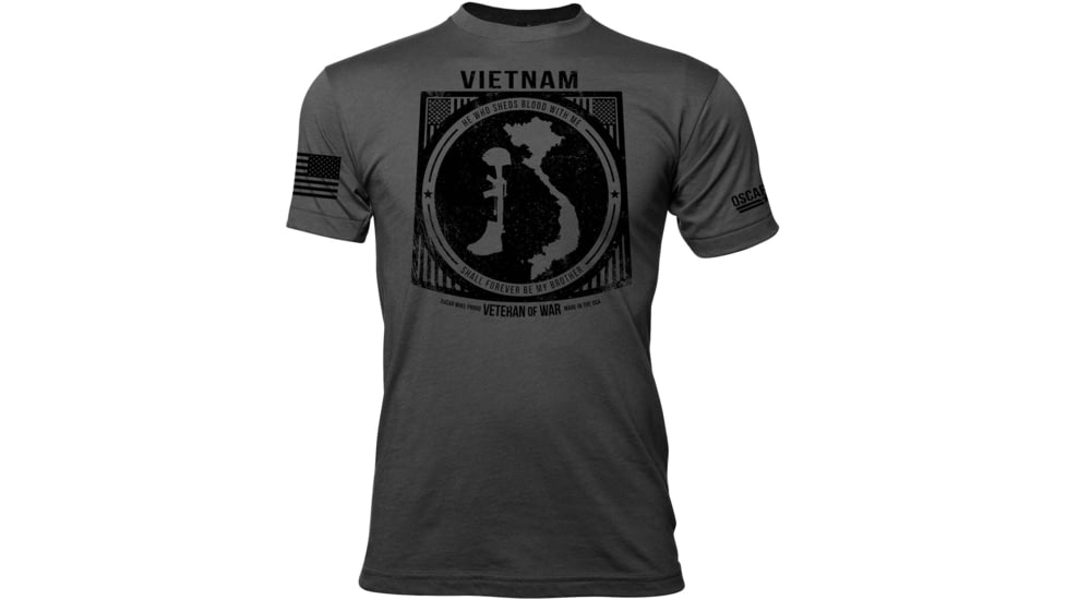 Oscar Mike Vietnam Era Tee - Mens, Charcoal, S, M-OM-ASPH-01-0404-S