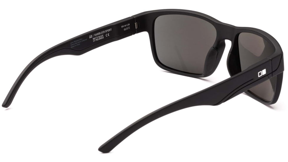OTIS Rambler Sport Sunglasses - Mens, Matte Black Frame/Grey Polarized Lens, 178-2201LL