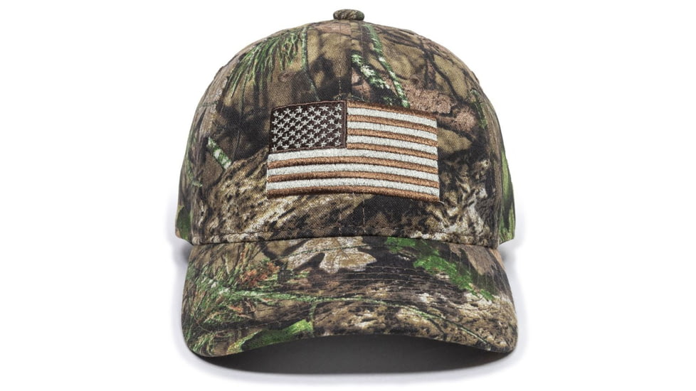 Outdoor Cap USA Flag  Mossy Oak Break-Up Country Cap - Men's, Unstructured, One Size, 202722-1-3