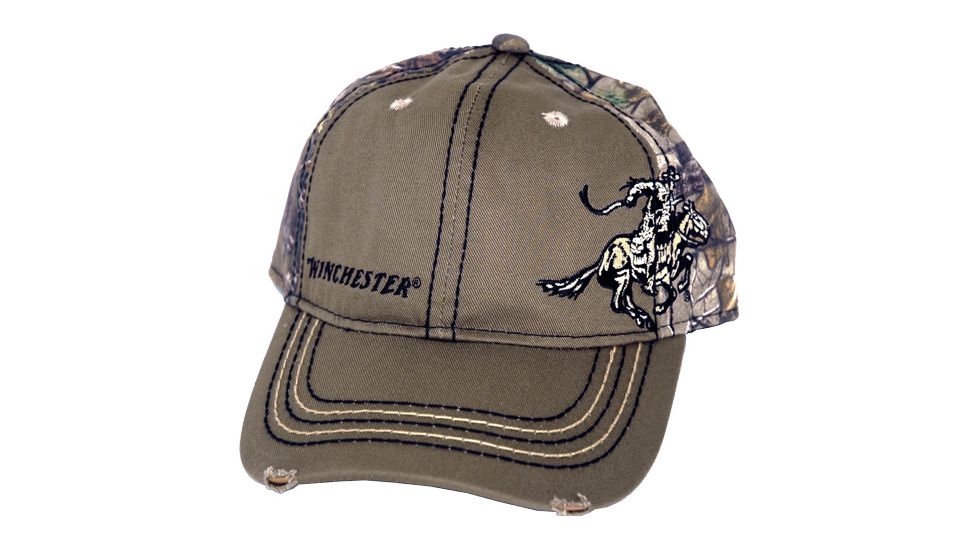 Outdoor Cap Ball Cap Winchester Horse And Rider Olive Front/rt Xtra
