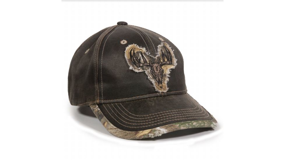 Outdoor Cap Deer Skull Cap Frayed Visor, Brown / Edge, One Size, 112298