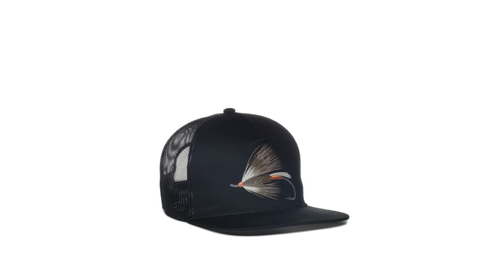 Outdoor Cap Fly Fishing Logo Cap, Blk/Blk, FLY02