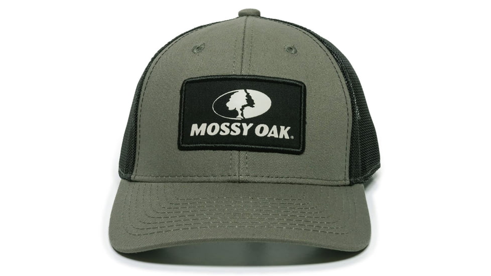 Outdoor Cap Mossy Oak Sports Cotton Twill Cap w/Fabric Patch with Print and Foam Embroidery - Mens, One Size, Olive/Black, MOFS47A