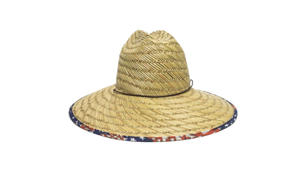 Outdoor Cap Natural Straw Stars &amp; Stripes Brim One Size Fits Most, STW-500
