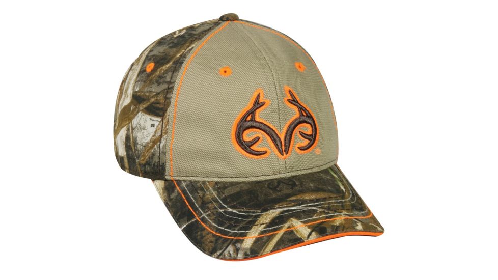Outdoor Cap Realtree Orange Cap Low Crown, Khaki / Realtree Max5, One Size, 131862