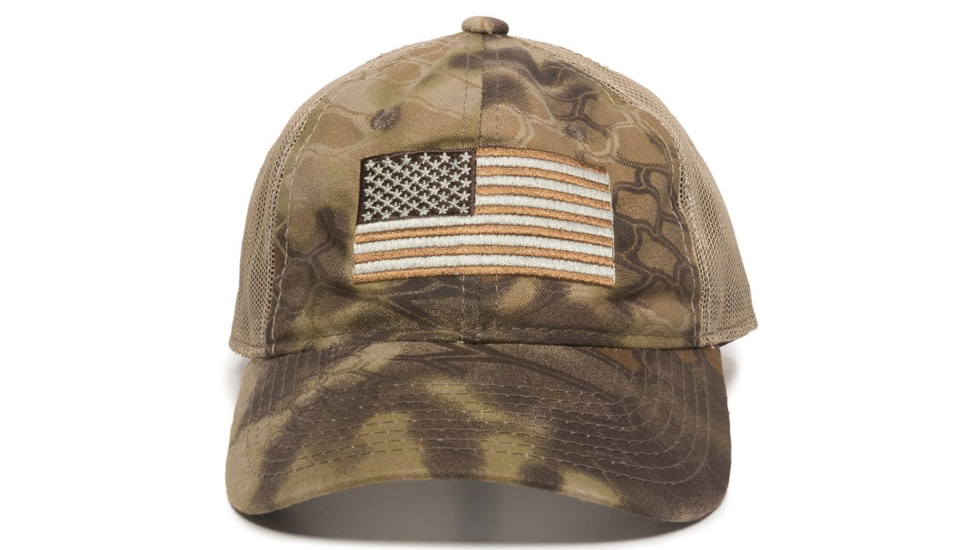 Outdoor Cap USA Flag Sports Canvas Camo Cap w/Kryptek Printed - Mens, One Size, Kryptek Typhon/Black, USA200M