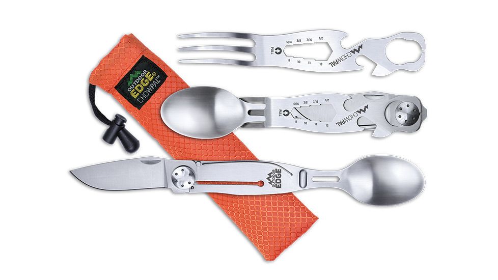 Outdoor Edge Cutlery Chowpal Mealtime Multitool, Silver CPL-10C