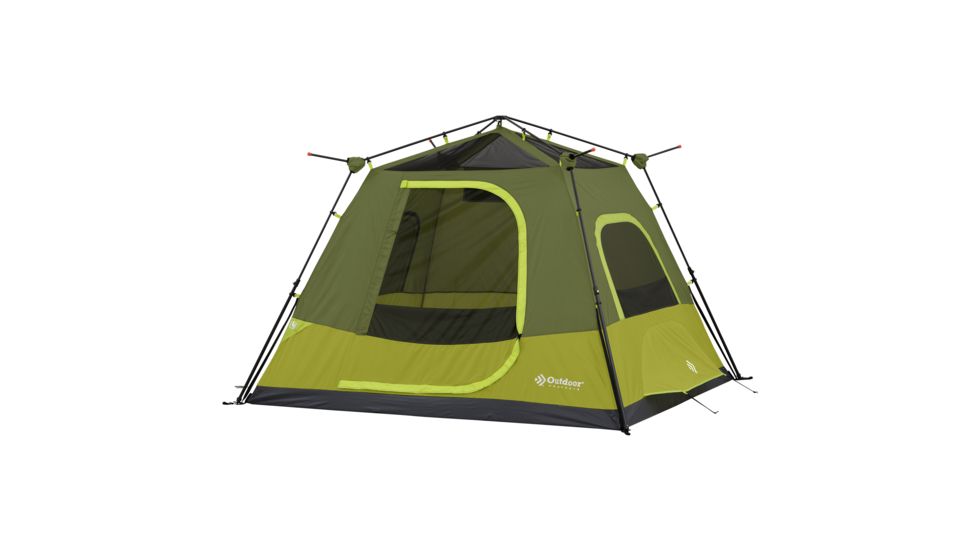 Outdoor Products 4 Person Insant Cabin Tent w/ Extended Eave, Green/Olive Green, 50026