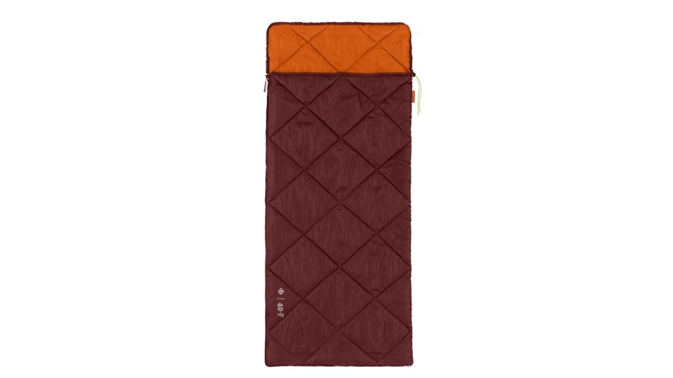 Outdoor Products 40F Extra Large Sleeping Bag w/ Pillow, Orange/Maroon, 50034
