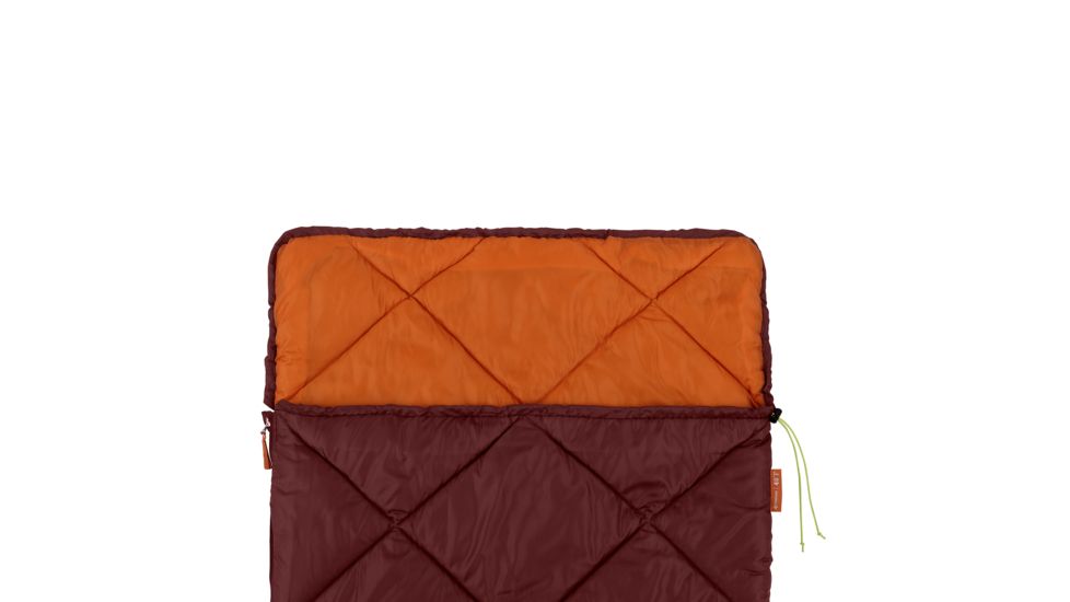 Outdoor Products 40F Extra Large Sleeping Bag w/ Pillow, Orange/Maroon, 50034