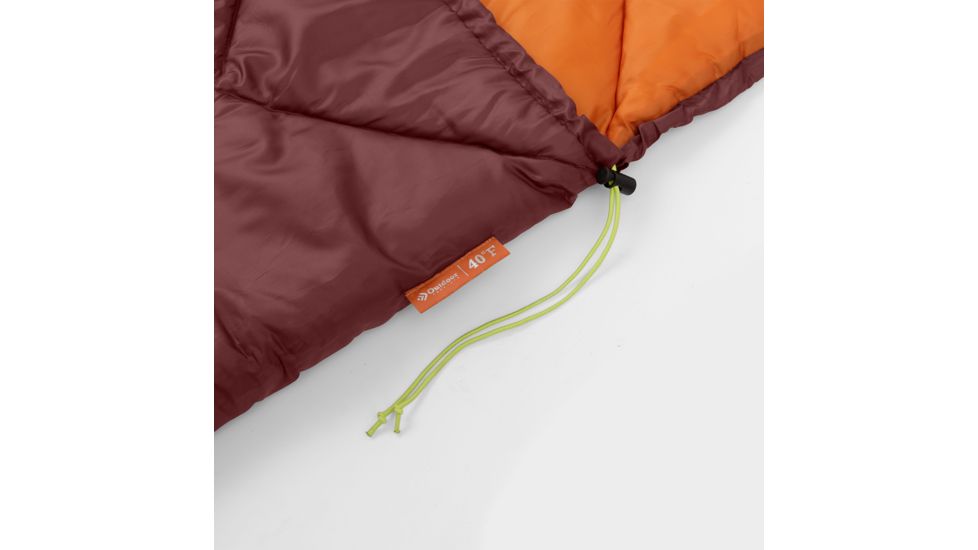 Outdoor Products 40F Extra Large Sleeping Bag w/ Pillow, Orange/Maroon, 50034