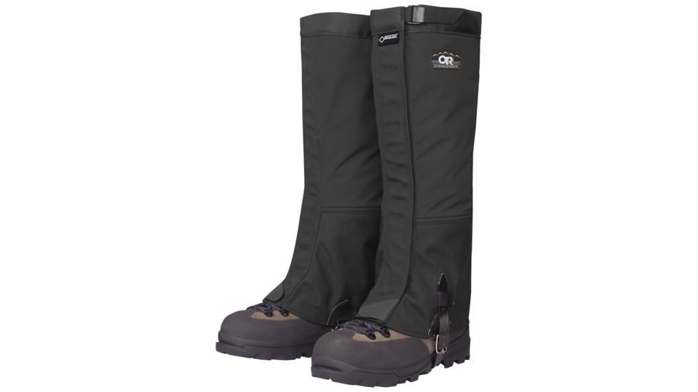 Outdoor Research Crocodile Classic Gaiters, Wide - Mens, Black, Extra Large, 3221930001-XL