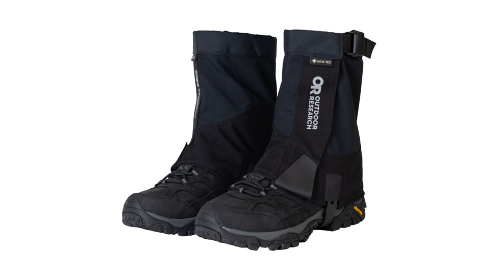 Outdoor Research Crocodile Mid-Height Gaiters, Black, Large, 3224160001-L
