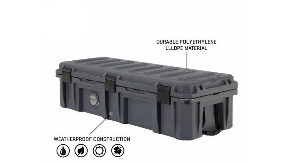 Overland Vehicle Systems D.B.S. Dry Box w/ Wheels, Drain and Bottle Opener, Dark Grey, 117 QT, 40100021