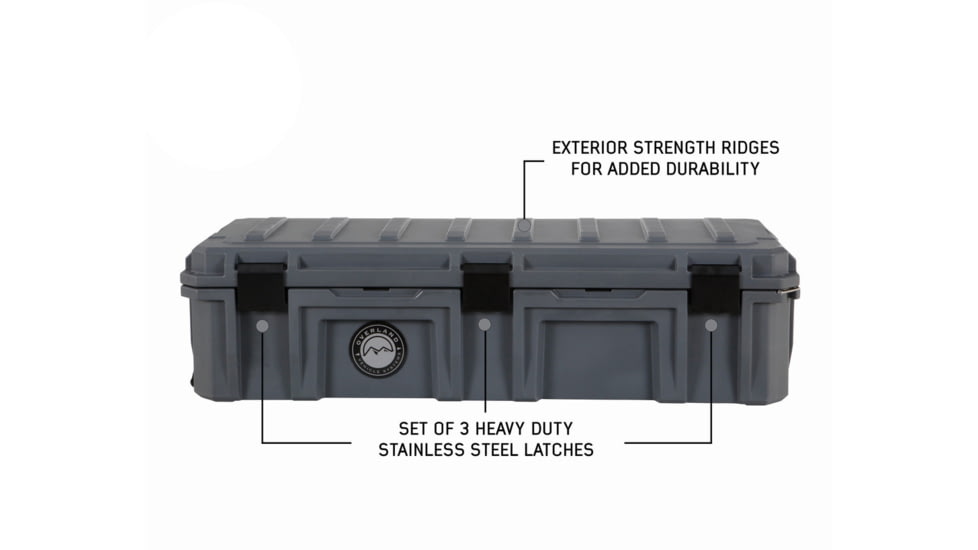 Overland Vehicle Systems D.B.S. Dry Box w/ Wheels, Drain and Bottle Opener, Dark Grey, 117 QT, 40100021