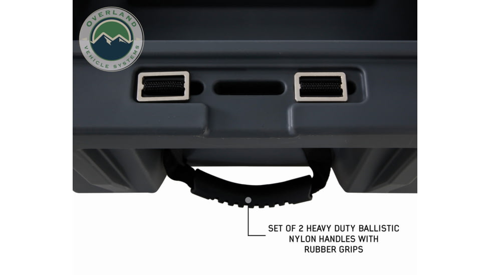 Overland Vehicle Systems D.B.S. Dry Box w/ Wheels, Drain and Bottle Opener, Dark Grey, 117 QT, 40100021