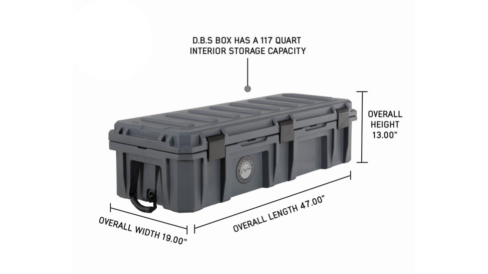 Overland Vehicle Systems D.B.S. Dry Box w/ Wheels, Drain and Bottle Opener, Dark Grey, 117 QT, 40100021