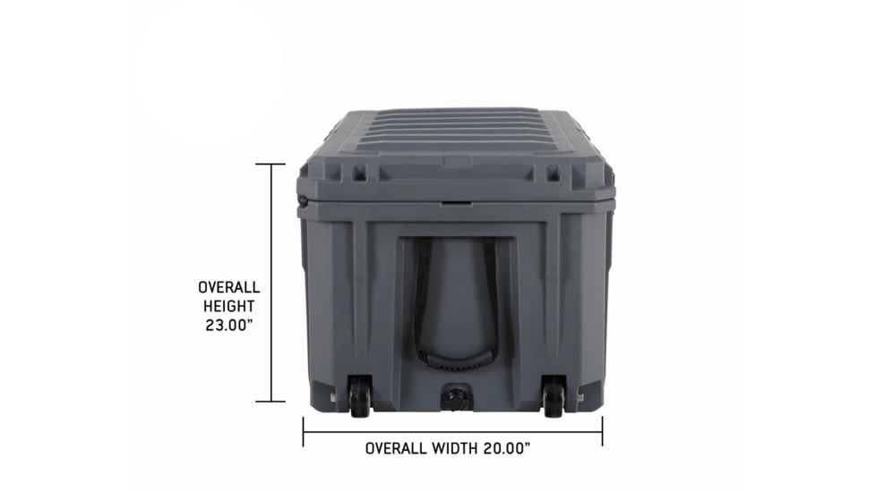 Overland Vehicle Systems D.B.S. Dry Box w/ Wheels, Drain and Bottle Opener, Dark Grey, 169 QT, 40100031