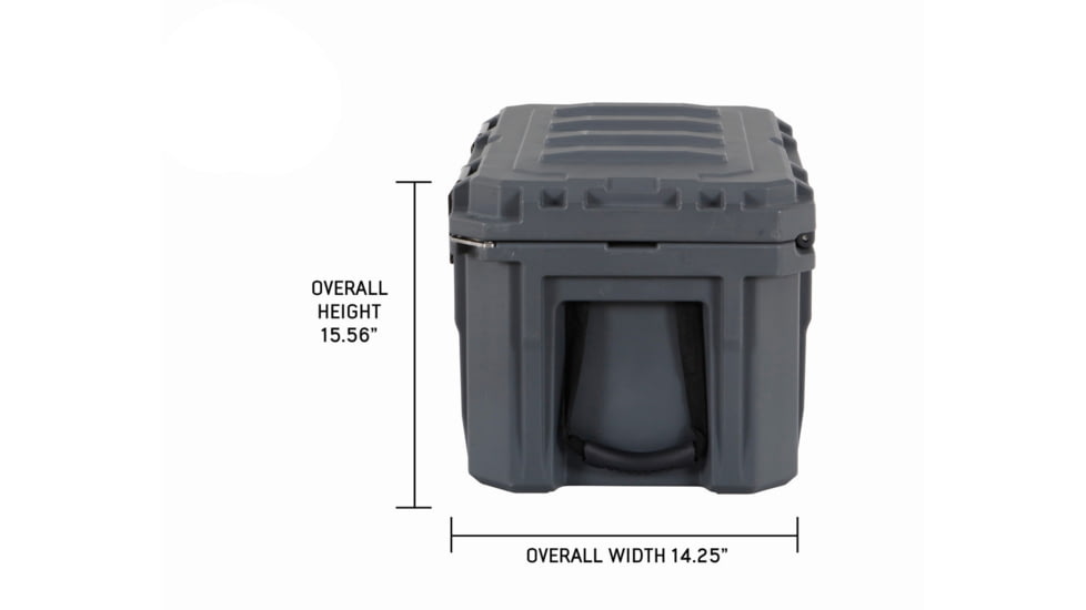 Overland Vehicle Systems D.B.S. Dry Box w/ Wheels, Drain and Bottle Opener, Dark Grey, 53 QT, 40100001